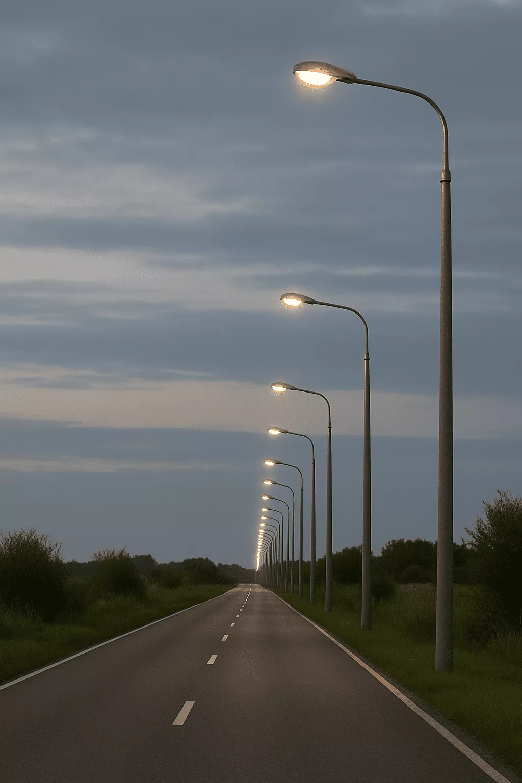 Расстояние между опорами освещения