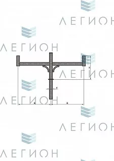 К58-0,3-0,6-1-5 кронштейн двухрожковый